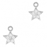 TQ Metall Brass Anh&auml;nger Star Silver