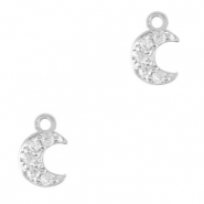 TQ Metall Brass Anh&auml;nger Moon Silver