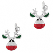 TQ Metall Brass Anh&auml;nger Reindeer Silver