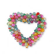 Facetten Perlen Anhänger Heart Multicolour