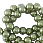 Glaswachs Perlen 8mm Dark lime green