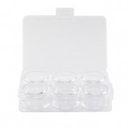 Schmuck Display Aufbewahrungsboxen mit 6 schmuck Beh&auml;lter Transparent