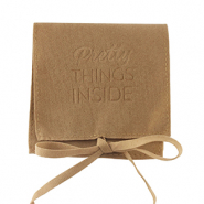 Schmuck Beutel "Pretty things inside" Sierra brown