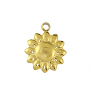 Anh&auml;nger aus Stainless Steel - Rostfreiem Stahl flower Gold