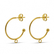 Stainless Steel - Rostfrei Stahl Ohrringe 20mm Gold