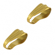 Zubeh&ouml;r aus Stainless Steel (rostfreiem Stahl) Collierschlaufe oval f&uuml;r Anh&auml;nger Gold