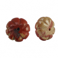 Perlen Naturstein Jaspis Flower Red-brown