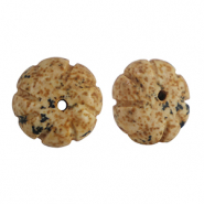 Perlen Naturstein Quarzit Flower Brown