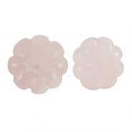 Perlen Naturstein Milchquarz Flower Light pink