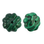 Perlen Naturstein Calcit Flower Green-black