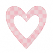 Anh&auml;nger aus Resin Heart Pink