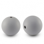 Silikonperlen 15mm runden Grey