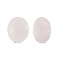 Anh&auml;nger Naturstein Rosenquarz Oval Light pink