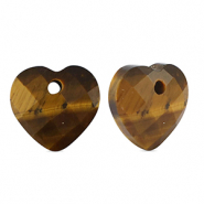 Anh&auml;nger Naturstein Tigerauge Herz Golden brown