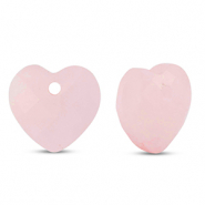 Anh&auml;nger Naturstein Glas Herz Pink