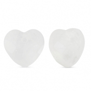 Anh&auml;nger Naturstein Glas Herz White