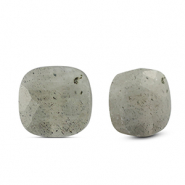 Perlen Naturstein Glas Square Light gray