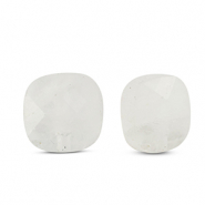 Perlen Naturstein Glas Square White