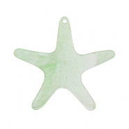 Anh&auml;nger aus Resin Seestern Mint green