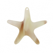 Anh&auml;nger aus Resin Seestern Beige