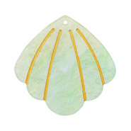 Anh&auml;nger aus Resin Shell Mint green