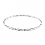 Stainless Steel - Rostfrei Stahl Armb&auml;nder Verdreht Silver