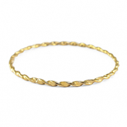 Stainless Steel - Rostfrei Stahl Armb&auml;nder Verdreht Gold