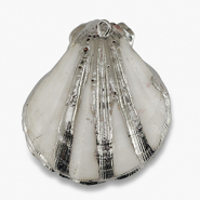 Anh&auml;nger Muschel Special Scallop Ivory copper brown-silver
