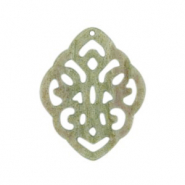 Anh&auml;nger aus Resin Rhombus Barock Ash grey-green