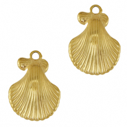 Anh&auml;nger aus Stainless Steel - Rostfreiem Stahl Shell Gold