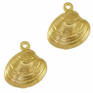 Anh&auml;nger aus Stainless Steel - Rostfreiem Stahl Shell Gold