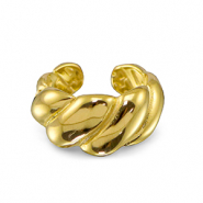 Stainless Steel - Rostfrei Stahl Ringe Twisted Gold