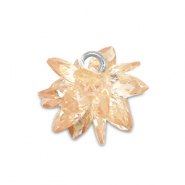 Zirkonia-Anh&auml;nger Flower Copper brown