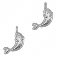 Anhänger Metall DQ Seal Antik silber (Nickelfrei)
