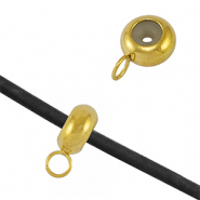 Zubeh&ouml;r aus Stainless Steel - Rostfreiem Stahl Stopperperlen mit &Ouml;se Gold