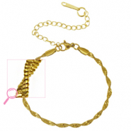 Stainless Steel - Rostfrei Stahl Armb&auml;nder Twisted Gold
