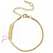 Stainless Steel - Rostfrei Stahl Armb&auml;nder Snake Gold