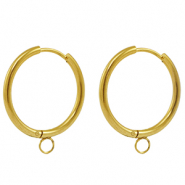 Stainless Steel - Rostfrei Stahl Ohrringe Creolen 20mm Gold