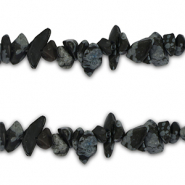 Perle Chip Steine Schneeflockenobsidian Black-anthracite marble