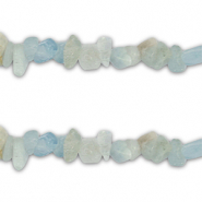 Perle Chip Steine Aquamarin Transparent Blue