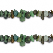 Perle Chip Steine Rubin-Anyolit Green-red