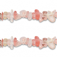 Perle Chip Steine Transparent watermelon Pink