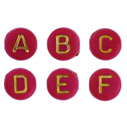 Acryl Buchstaben Mix Red-gold