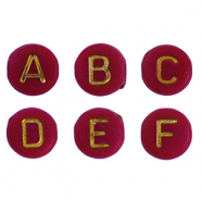 Acryl Buchstaben Mix Dark red-gold