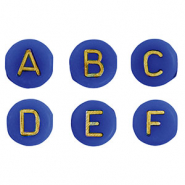 Acryl Buchstaben Mix Cobalt blue-gold