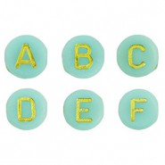 Acryl Buchstaben Mix Turquoise green-gold