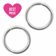 Zubeh&ouml;r aus Stainless Steel - Rostfreiem Stahl Binderinge 4mm Antik silber