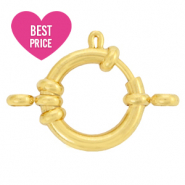 Zubehör aus Stainless Steel - Rostfreiem Stahl Rettungsring Verschluss 12mm mit Ösen Gold