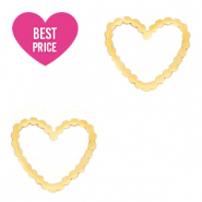 Anhänger aus Stainless Steel - Rostfreiem Stahl Zwischenstück Heart Gold