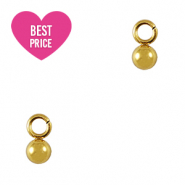 Anh&auml;nger aus Stainless Steel - Rostfreiem Stahl Ball 3mm Gold